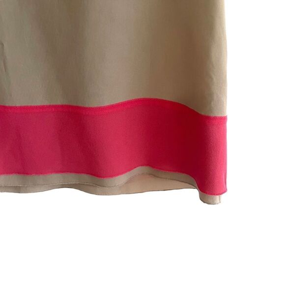 BANANA REPUBLIC Silk Sleeveless Blouse Racerback Tank Top Tan Pink S - Picture 2 of 4